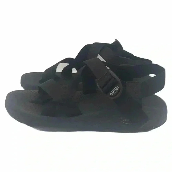 IAXYUE BLACK STRAPY COMFORT HIKING SANDALS BOYS SIZE 3 OUTDOOR TRAIL SHOES - Picture 5 of 15